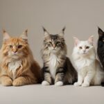 A group of adorable Maine Coon kittens from a reputable breeder, showcasing their playful personalities and fluffy coats.